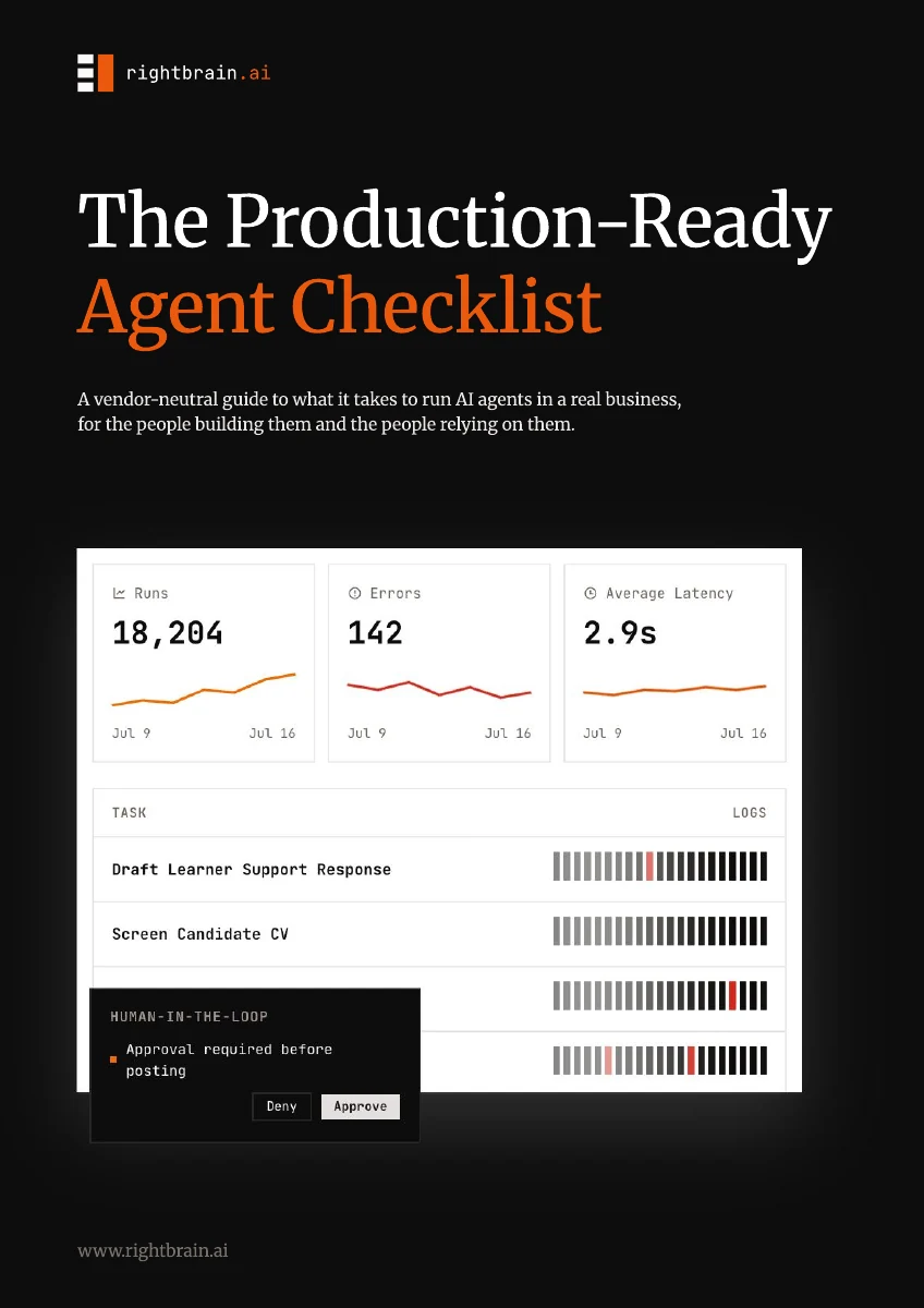 Cover of The Production-Ready Agent Checklist